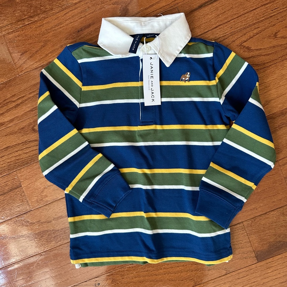 Janie and Jack NWT Boys striped polo